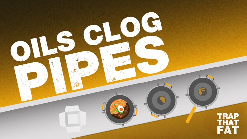 Trap that fat - oils clog pipes logo