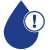 blue water droplet with I symbol