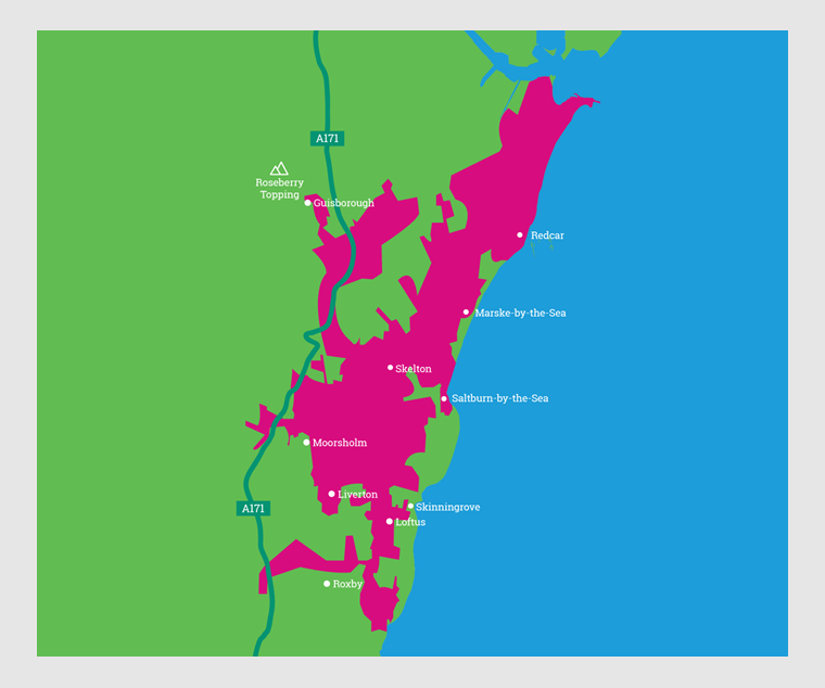 Redcar map