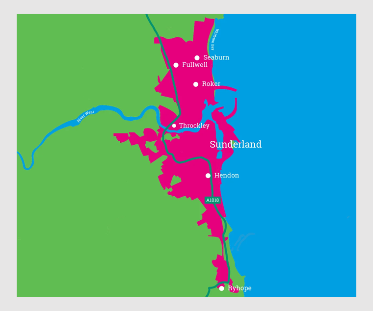 Sunderland map