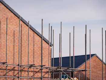 scaffolding on house