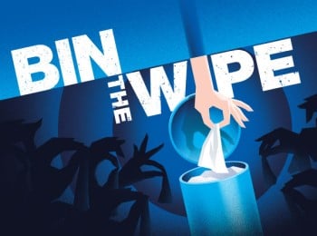 Bin the Wipe campaign logo identity